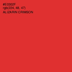 #E0302F - Alizarin Crimson Color Image