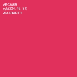 #E0305B - Amaranth Color Image