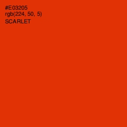 #E03205 - Scarlet Color Image