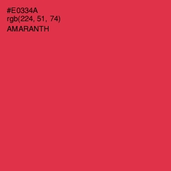 #E0334A - Amaranth Color Image