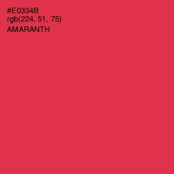 #E0334B - Amaranth Color Image