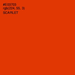 #E03703 - Scarlet Color Image