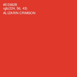 #E0382B - Alizarin Crimson Color Image