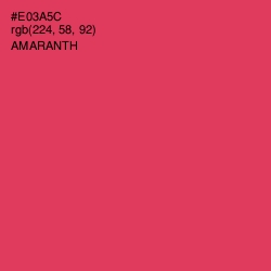 #E03A5C - Amaranth Color Image