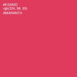 #E03A5D - Amaranth Color Image