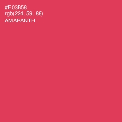 #E03B58 - Amaranth Color Image
