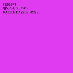 #E03BF1 - Razzle Dazzle Rose Color Image