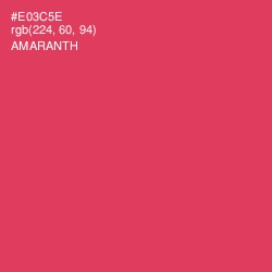 #E03C5E - Amaranth Color Image