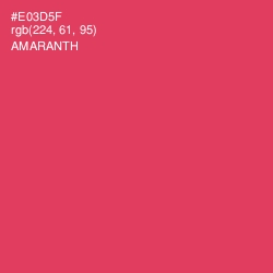 #E03D5F - Amaranth Color Image