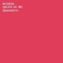 #E03E58 - Amaranth Color Image