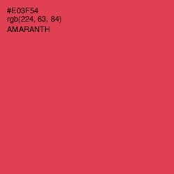 #E03F54 - Amaranth Color Image