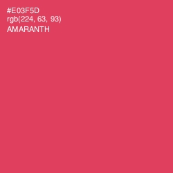 #E03F5D - Amaranth Color Image