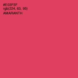 #E03F5F - Amaranth Color Image