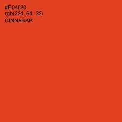 #E04020 - Cinnabar Color Image