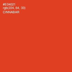 #E04021 - Cinnabar Color Image