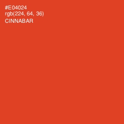 #E04024 - Cinnabar Color Image