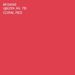 #E0404E - Coral Red Color Image