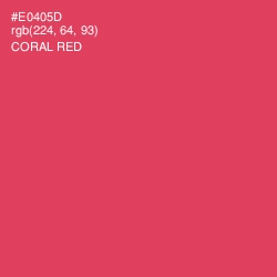 #E0405D - Coral Red Color Image