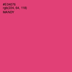 #E04076 - Mandy Color Image