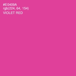 #E0409A - Violet Red Color Image