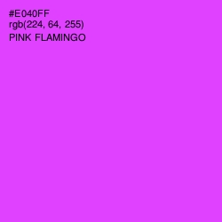 #E040FF - Pink Flamingo Color Image