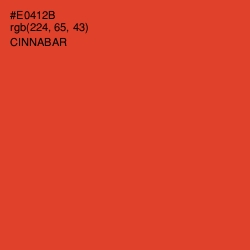 #E0412B - Cinnabar Color Image