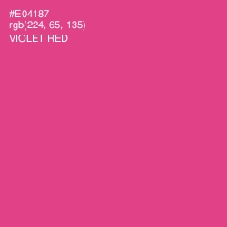 #E04187 - Violet Red Color Image