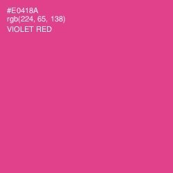 #E0418A - Violet Red Color Image