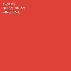 #E04237 - Cinnabar Color Image