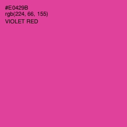 #E0429B - Violet Red Color Image