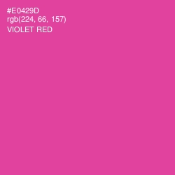 #E0429D - Violet Red Color Image