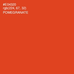 #E04320 - Pomegranate Color Image