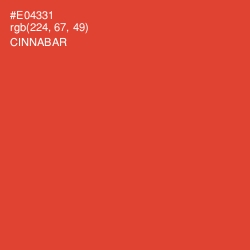 #E04331 - Cinnabar Color Image