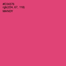 #E04376 - Mandy Color Image