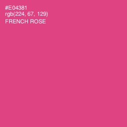 #E04381 - French Rose Color Image