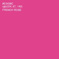 #E0438C - French Rose Color Image