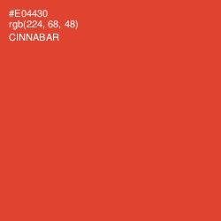 #E04430 - Cinnabar Color Image