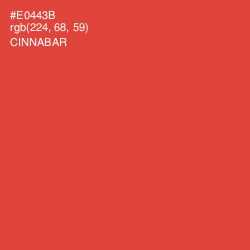 #E0443B - Cinnabar Color Image