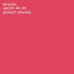 #E0445C - Sunset Orange Color Image