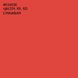 #E0453E - Cinnabar Color Image