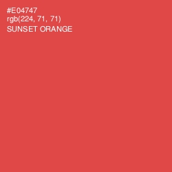 #E04747 - Sunset Orange Color Image