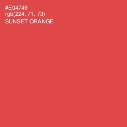 #E04749 - Sunset Orange Color Image