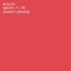 #E0474F - Sunset Orange Color Image