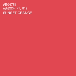 #E04751 - Sunset Orange Color Image