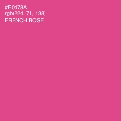 #E0478A - French Rose Color Image