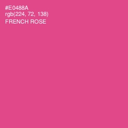 #E0488A - French Rose Color Image