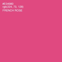 #E04980 - French Rose Color Image