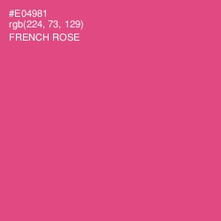 #E04981 - French Rose Color Image