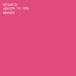 #E04A7D - Mandy Color Image