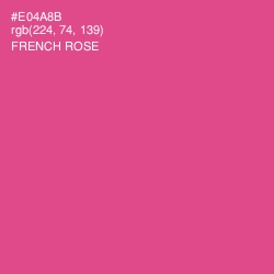 #E04A8B - French Rose Color Image